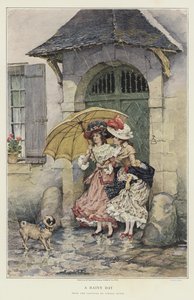 雨の日（chromolitho） 作： Pierre Outin